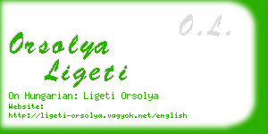 orsolya ligeti business card